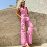 Cotton vest pants suit summer vacation two-piece set