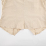 Cotton vest pants suit summer vacation two-piece set