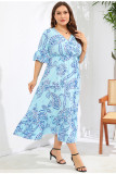 Summer casual holiday plus size dress