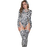 Sexy costume print lingerie set