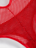 2024 spring new sexy lingerie fishnet see-through sexy open crotch bodysuit
