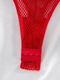 2024 spring new sexy lingerie fishnet see-through sexy open crotch bodysuit