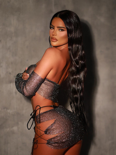 Fashion nightclub rhinestone tube top skirt set