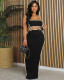 Suspender skirt vest casual sexy two-piece set