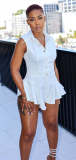 Casual solid color sleeveless rompers jumpsuit