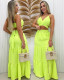 Summer short vest high-waisted pile skirt two-piece set
