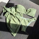Sexy three piece bandeau swimsuit set