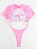 Sexy one piece thong swimsuit bikini