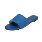 Women's embroidered flat slippers
