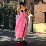 Summer boho beach patchwork long maxi dress