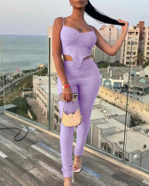 Solid Color Camisole Pants Casual Two-piece Set
