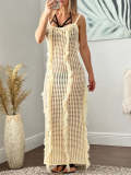 Summer fashionable beach maxi dress knitted dress