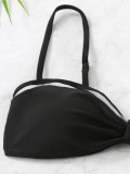 Sexy black bikini three piece beach set