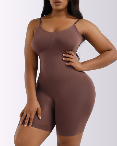 Hip lifting seamless shapewear women's full body sling belly slimming one-piece underwear