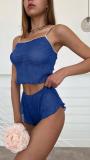 Sexy see-through pajama set casual home wear shorts set