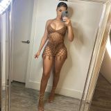 Women's sexy handhook seaside cover-up knitted set
