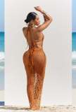 Summer Sexy Bikini Set Hollow Out Beach Dress Three-piece Set