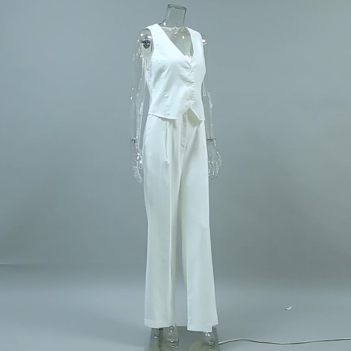 Commuting blazer vest trousers two-piece suit