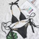 Bikini vacation sexy chain strap swimsuit