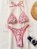 Sexy Two-Piece Bikini Swimwear Floral Bathing Suit