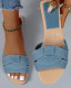 Indoor outdoor flat slippers for women cross solid color fashion sandals