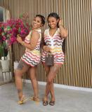 Summer casual knitted women's rompers jumpsuit
