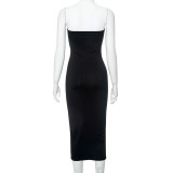 Summer rubber printed sexy tube dress