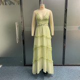 2024 Women's Long Dress Summer Fashion Casual Solid Color Loose Dress