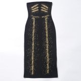 Summer rubber printed sexy tube dress
