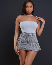 Summer women's denim skirt stretch shorts