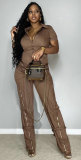 Fashionable and Sexy Summer Zipper Pocket Cargo Jumpsuit