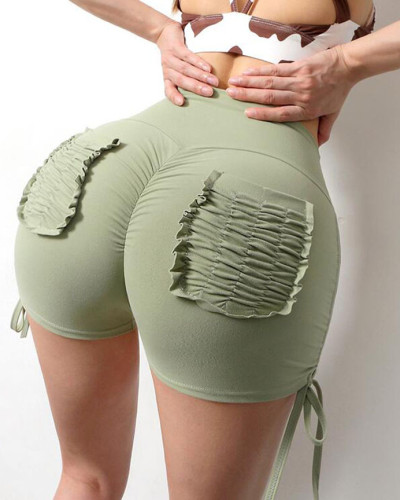 Summer sexy tight shorts for women high-waisted elastic butt-lifting yoga shorts quick-drying running fitness shorts for women