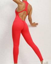 Summer women's yoga sleeveless fitness wear running sportswear stretch tights jumpsuit