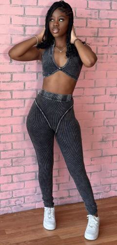 Summer trousers set sleeveless fashion casual suit
