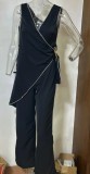 Summer fashionable V-neck sleeveless irregular jumpsuit for women
