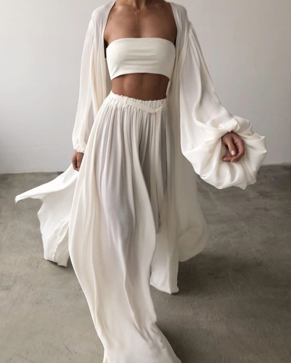 Summer sexy 3-piece pants set