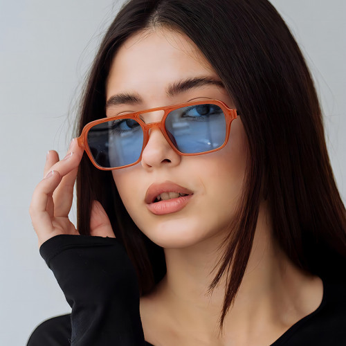 vintage double bridge aviator sunglasses