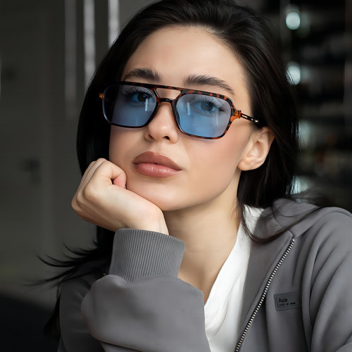 vintage double bridge aviator sunglasses