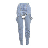 Summer Fashion Casual Street Sexy High Waist Slim Jeans