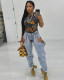 Summer Fashion Casual Street Sexy High Waist Slim Jeans