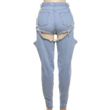 Summer Fashion Casual Street Sexy High Waist Slim Jeans