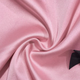 Summer contrasting bow mini skirt