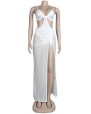 Sexy women's suspender sheer skirt set