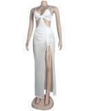 Sexy women's suspender sheer skirt set