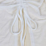 Sexy women's suspender sheer skirt set