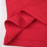 Y2k short-sleeved heart cherry print T-shirt