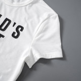 Summer round neck pullover short sleeve letter print crop top T-shirt