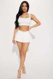 Summer Mini Skirt Sexy Lined A-Line Pleated Skirt