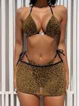 Women's three-piece swimsuit bikini