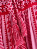 Summer women's crochet patchwork knitted boho dress